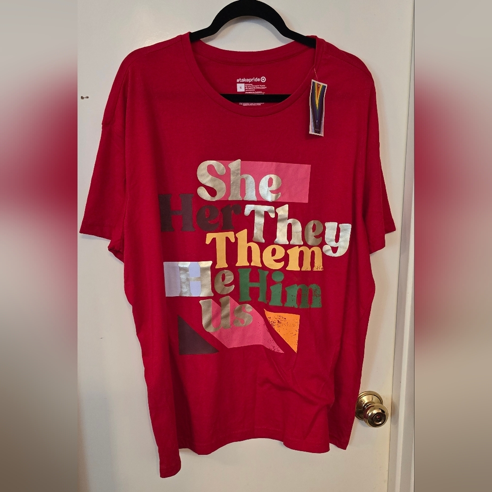 #732 Takepride short sleeve red shirt